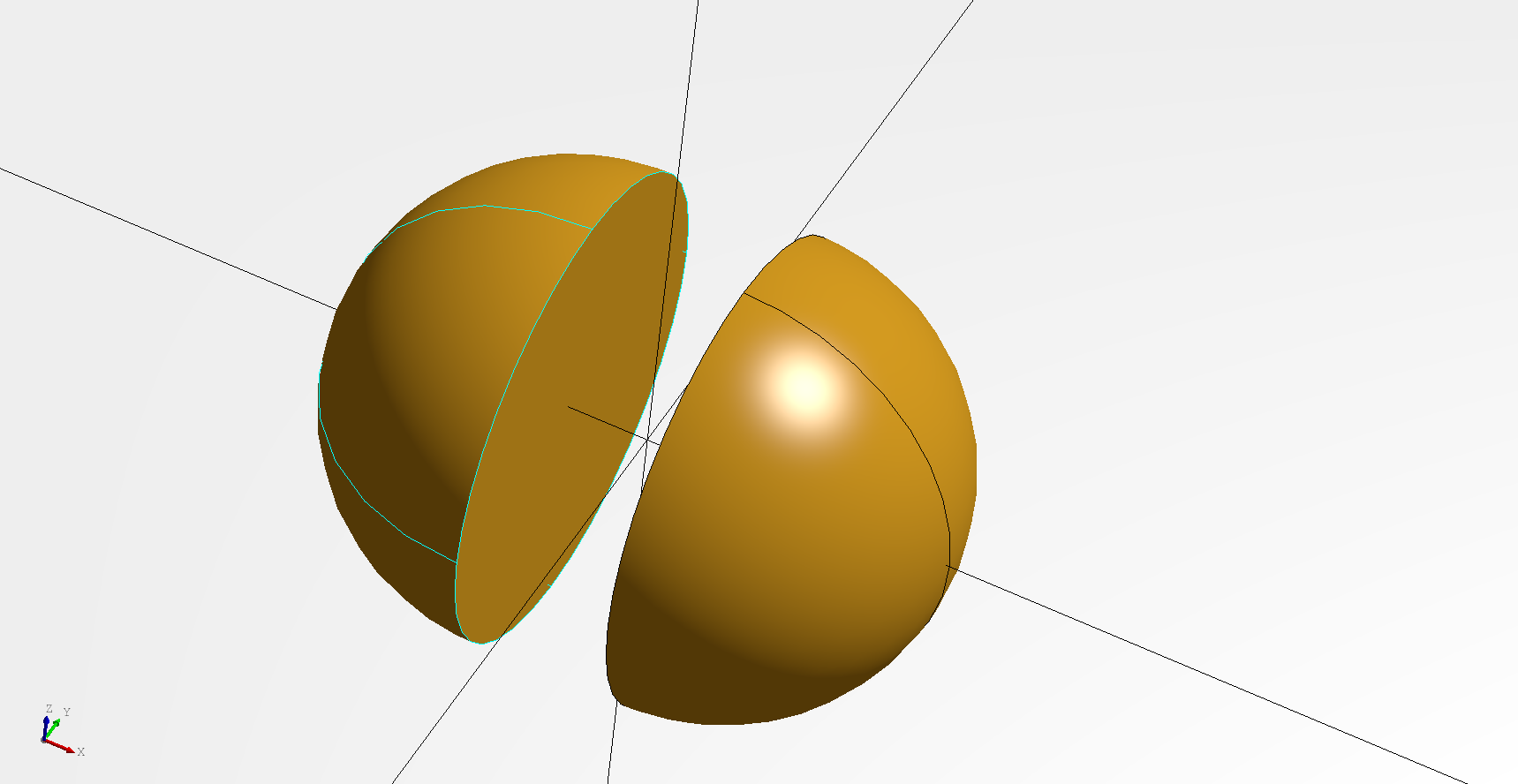 DeclaraCAD Split shape